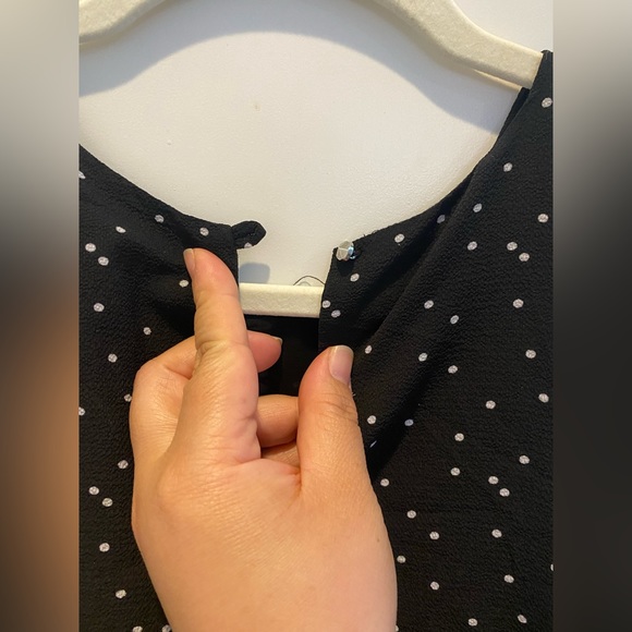 Mossimo polka dot dress, off the shoulder cold shoulder, flutter top - Picture 4 of 9
